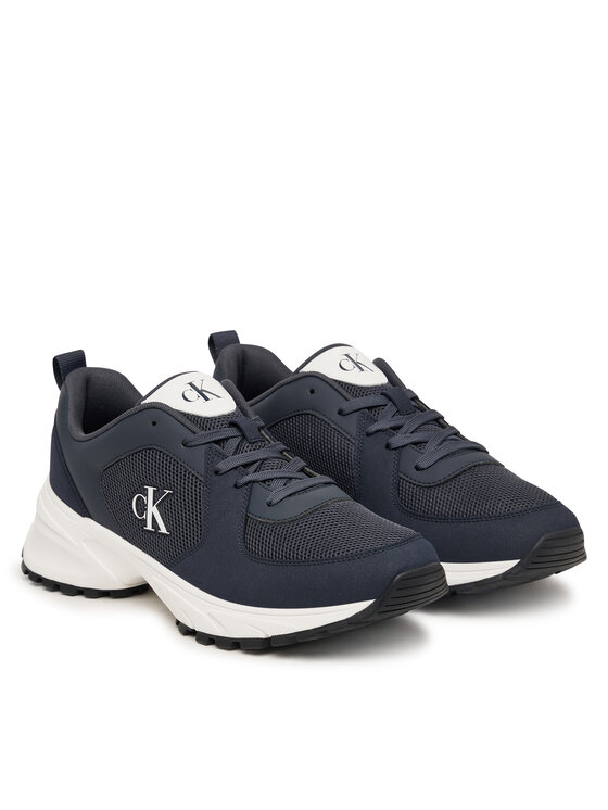Calvin Klein Sneakersy Calvin Klein Hike Runner Lace Up Su Mesh HM0HM02448 Tmavomodrá