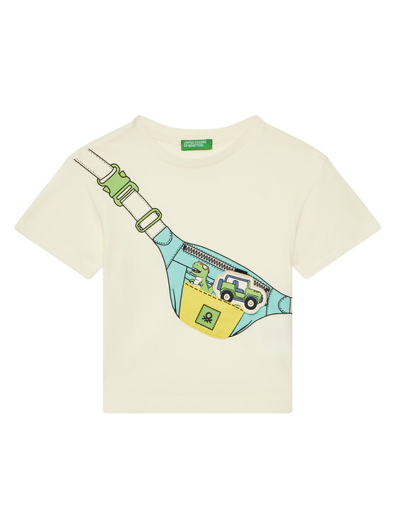 United Colors Of Benetton United Colors Of Benetton Футболка 3I1XG10J6 Бежевий Regular Fit