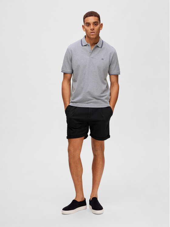 Selected Homme Selected Homme Поло 16087840 Сірий Regular Fit