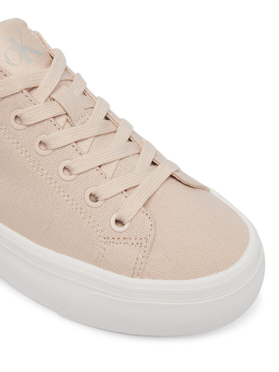 Calvin Klein Jeans Snīkeri Calvin Klein Jeans Vulc Flatform Low Canvas Mg YW0YW01763 Rozā