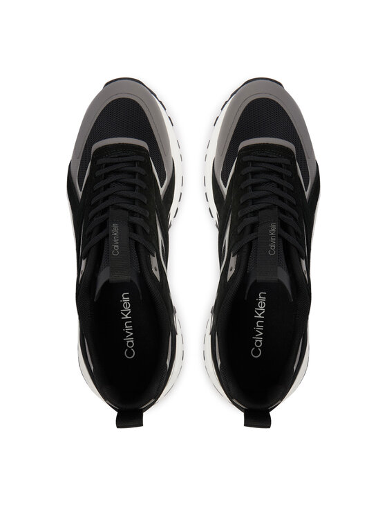 Calvin Klein Αθλητικά Calvin Klein Hike Runner Ck Stripe Mix Ny-Su HM0HM02220 Μαύρο