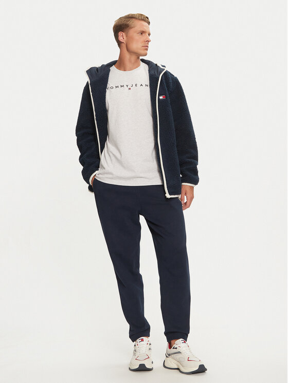 Tommy Jeans Tommy Jeans T-Shirt Linear Logo DM0DM20744 Γκρι Regular Fit
