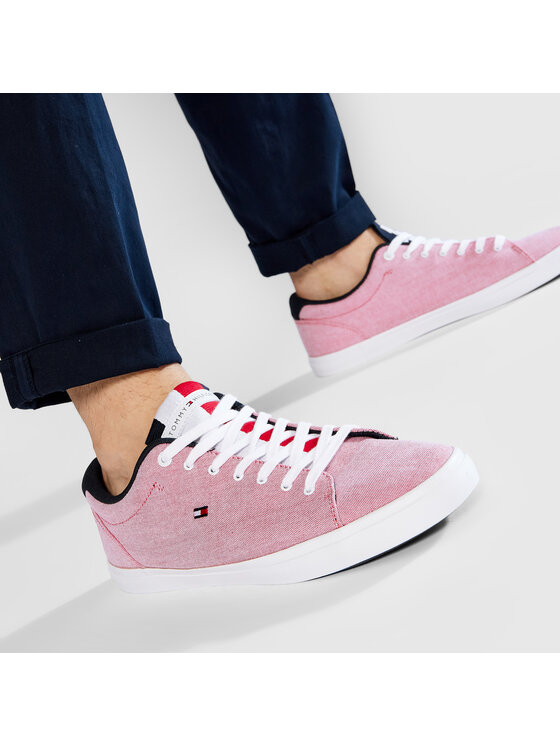 Tommy Hilfiger Πάνινα παπούτσια Tommy Hilfiger Essential Chambray Vulcanized FM0FM03472 Κόκκινο