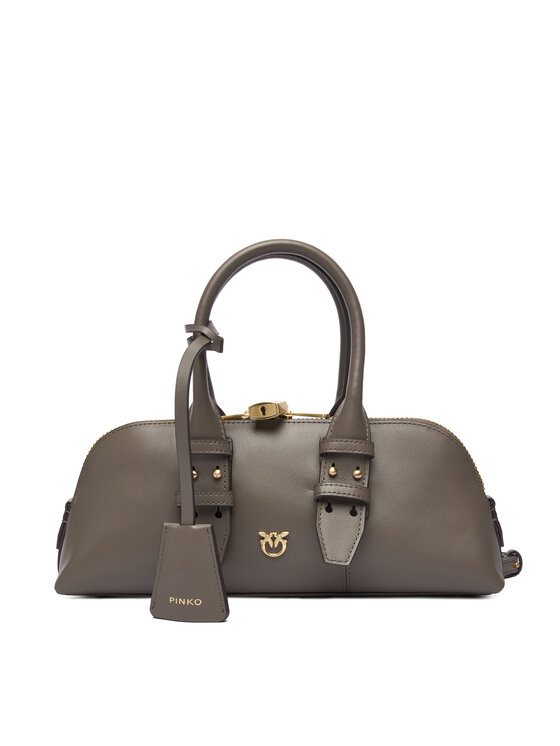 PINKO Soma PINKO Bowling Bag Baguette AI 25-26 PLTT 105334 A0QO Pelēks