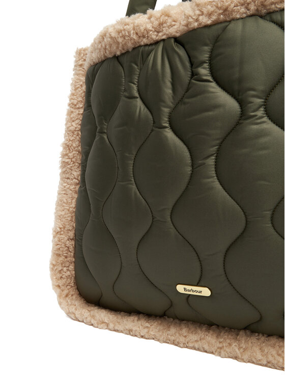 Barbour Дамска чанта Barbour Marnie Quilt Tote Bag LBA0482OL71 Каки