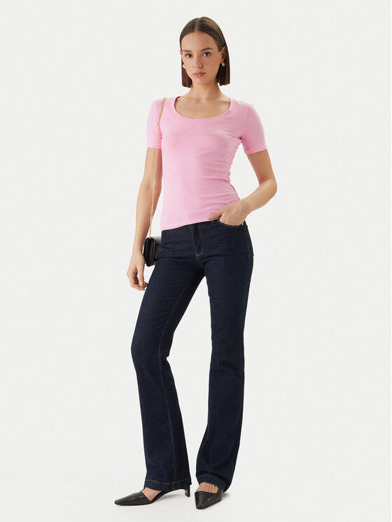 Just Cavalli Just Cavalli Camiseta 80PAHE22 CJ112 Rosa Slim Fit