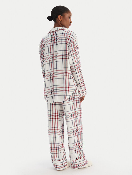 Tommy Hilfiger Tommy Hilfiger Pijama UW0UW06155 Écru Relaxed Fit