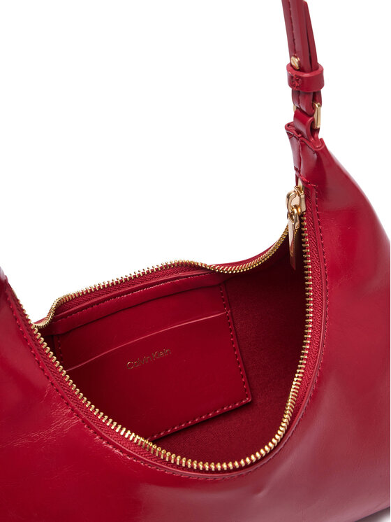 Calvin Klein Ročna torba Calvin Klein Foil Logo Glossy Conv Shoulder B LV04F3737G Rdeča