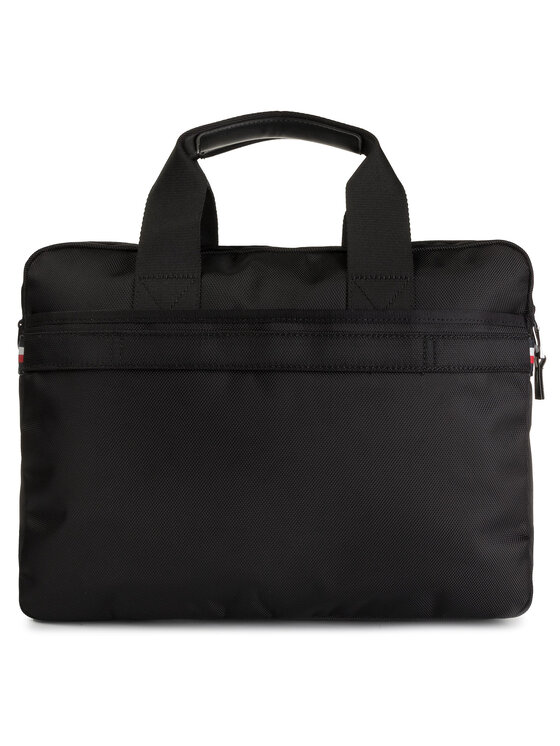 Tommy Hilfiger Laptoptáska Tommy Hilfiger Nylon MIx Slim Computer Bag AM0AM05023 Fekete