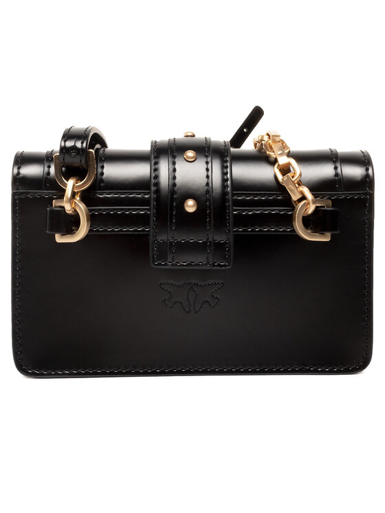 PINKO Сумка на пояс﻿ PINKO Double P Baby Icon Classique C Al 20-21 PLTT 1P21SA Y6JD Чорний
