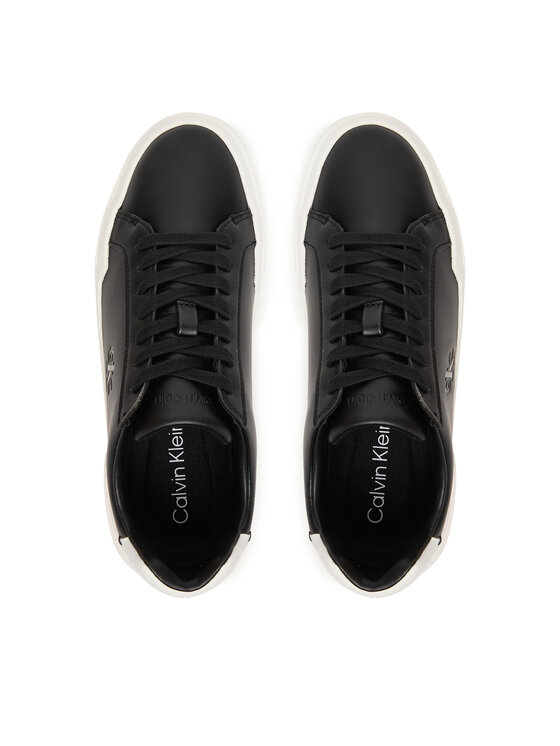 Calvin Klein Sneakersy Calvin Klein Chunky Cupsole Laceup Lth Ml YW0YW01947 Čierna