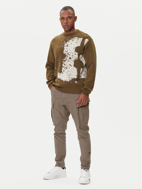 G-STAR G-Star Raw Pullover Sprayed 89 D27772-D488 Grün Relaxed Fit