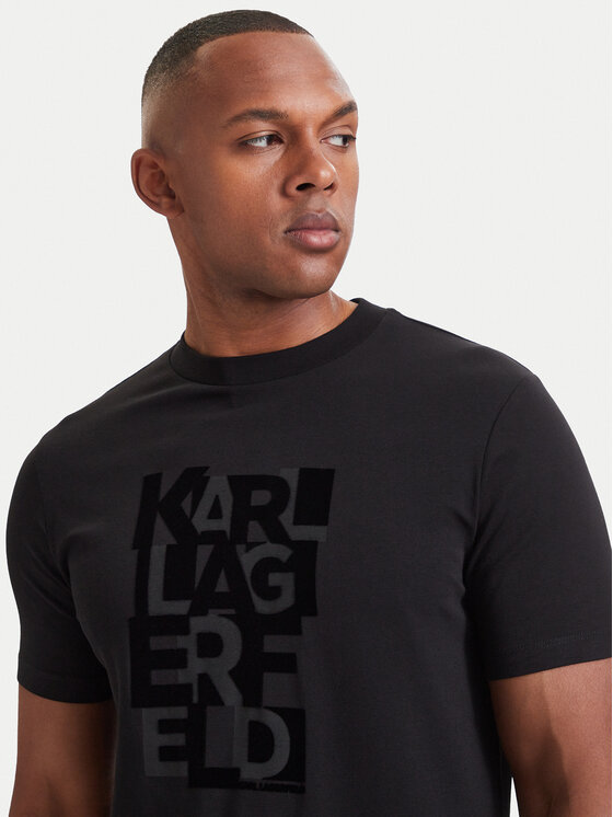 KARL LAGERFELD KARL LAGERFELD Camiseta 755042 564235 Negro Regular Fit