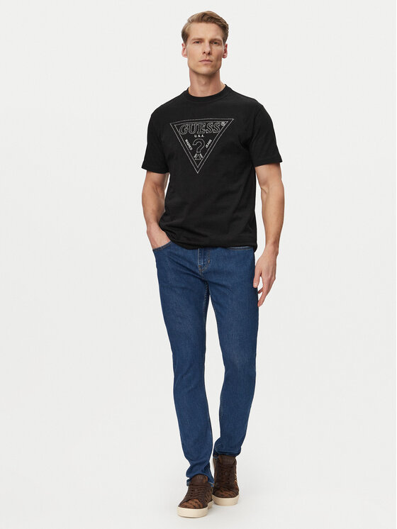 Guess Guess Футболка M6GI15 K3008 Чорний Regular Fit