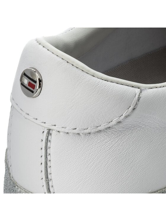 Tommy Hilfiger Laisvalaikio batai Tommy Hilfiger Sparkle Outsole Glitter Sneaker FW0FW02798 Balta