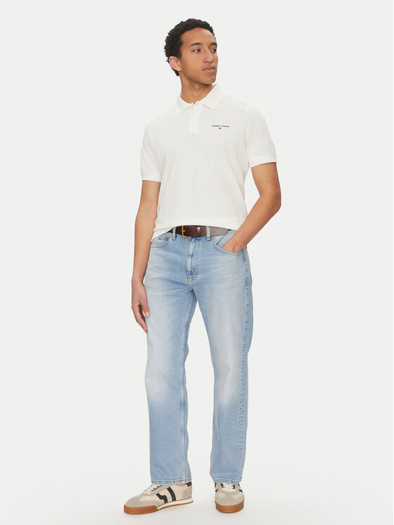 Tommy Jeans Tommy Jeans Polo Linear DM0DM20914 Λευκό Regular Fit