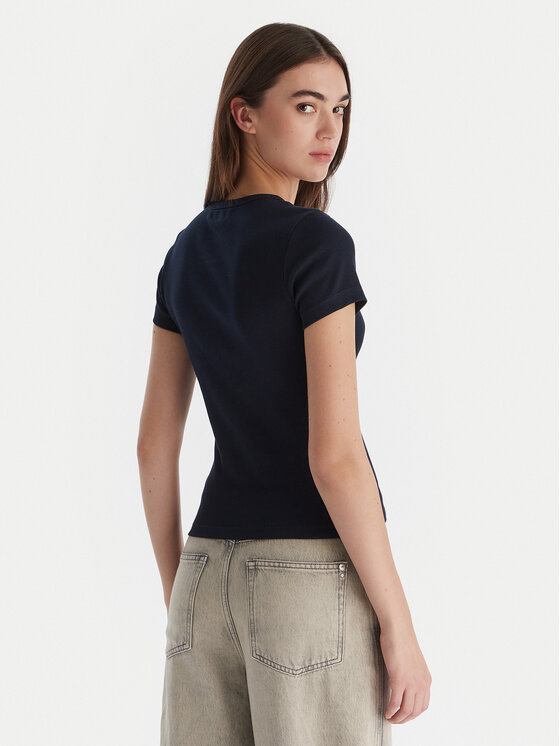 Tommy Jeans Tommy Jeans T-Shirt Badge DW0DW17881 Σκούρο μπλε Slim Fit
