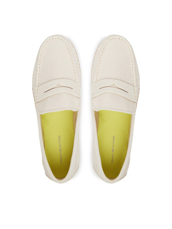 Tommy Hilfiger Espadryle Tommy Hilfiger Flexible Hilfiger Sde Espadrille FM0FM05794 Écru