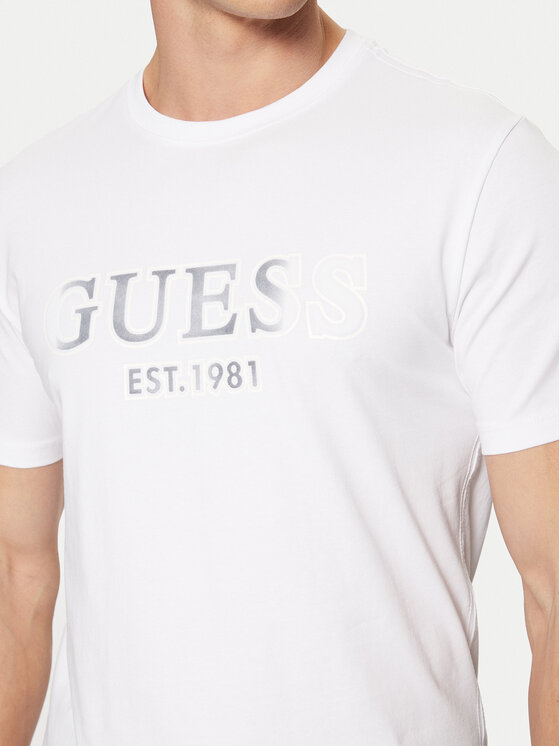 Guess Guess T-shirt M5RI12 J1314 Bianco Slim Fit
