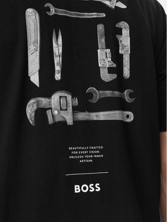 BOSS BOSS Camiseta Te Tools 50571290 Negro Regular Fit