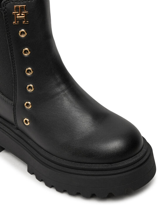 Tommy Hilfiger Polokozačky Tommy Hilfiger Chelsea Boot T3A5-33578-1351 M Černá