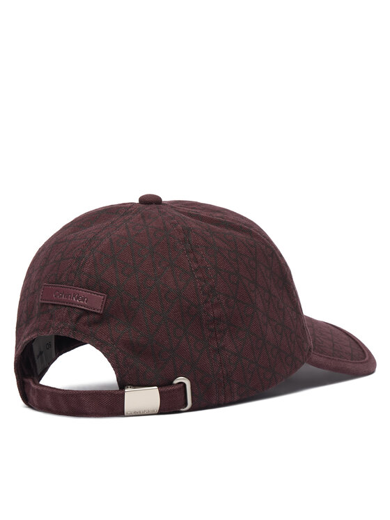 Calvin Klein Kepurė su snapeliu Calvin Klein Emblem Print W Leather Patch Cap LV04F5036G Vyšninė