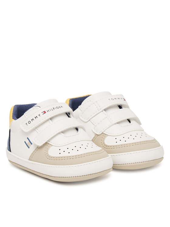 Tommy Hilfiger Superge Tommy Hilfiger Low Cut Velcro T0B9-34330-1755 Bela