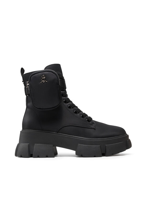 Steve Madden Kotníková obuv Steve Madden Tanker-P SM11001615-04004-001 Černá