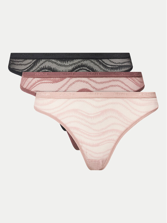 Calvin Klein Underwear Calvin Klein Underwear Set tanga gaćica﻿ Thong 3Pk 000QD5216E Šarena