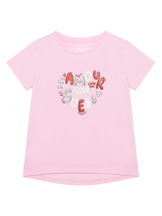 Guess Guess Футболка K6RI02 K6YW4 Рожевий Relaxed Fit