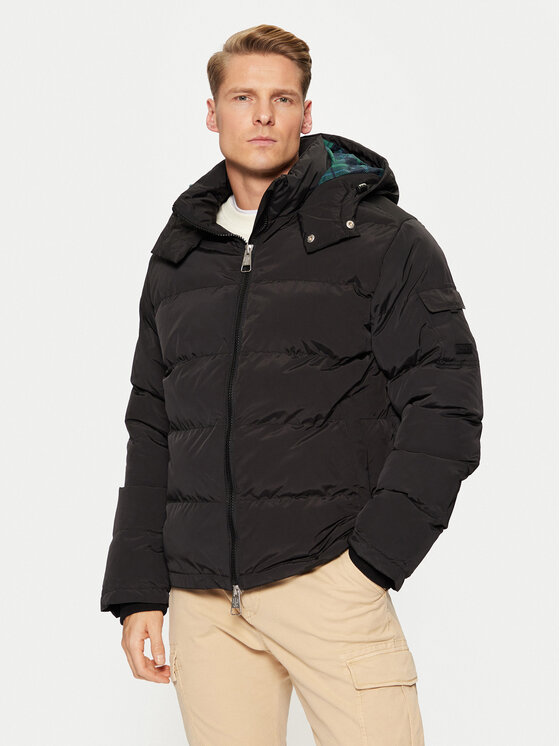 Hunter Hunter Зимова куртка HARM0005242 Чорний Regular Fit