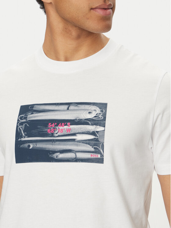 BOSS BOSS Camiseta Dune 50539194 Écru Regular Fit