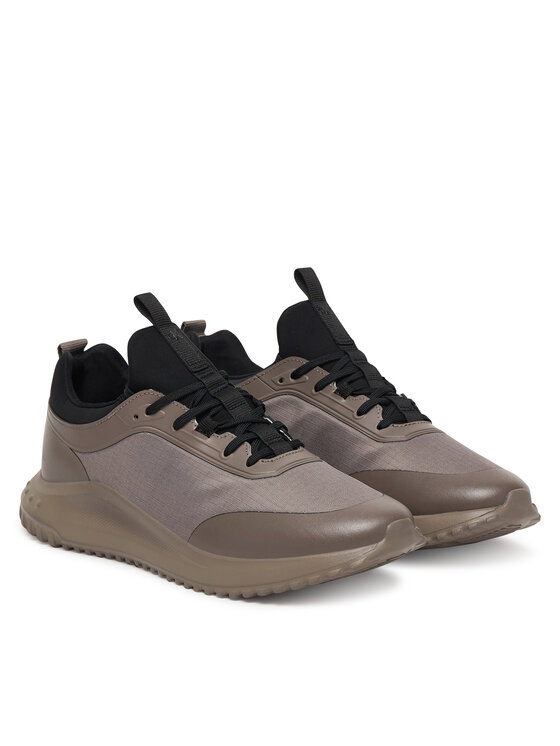 Calvin Klein Sneakers Calvin Klein Eva Runner Laceup Sock Mat Mix YM0YM01443 Marrone