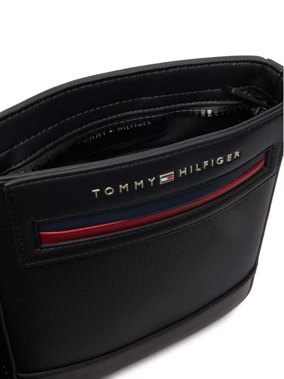 Tommy Hilfiger Maža rankinė Tommy Hilfiger Th Foundation Mini Crossover AM0AM14157 Juoda