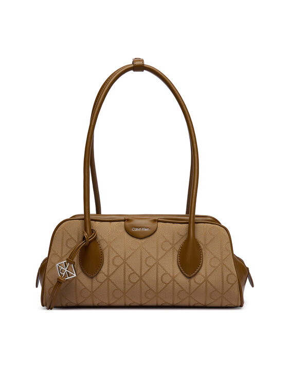Calvin Klein Τσάντα Calvin Klein Emblem Trio Jacquard LV04F3744G Καφέ