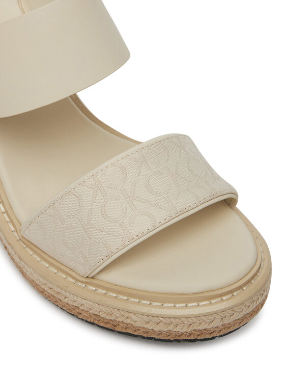 Calvin Klein Espadrillas Calvin Klein Wedge Sandal 70 - Jacq HW0HW02386 Bianco