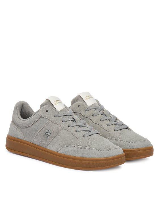 Tommy Hilfiger Laisvalaikio batai Tommy Hilfiger Th Heritage Court Sneaker Suede FW0FW09266 Pilka