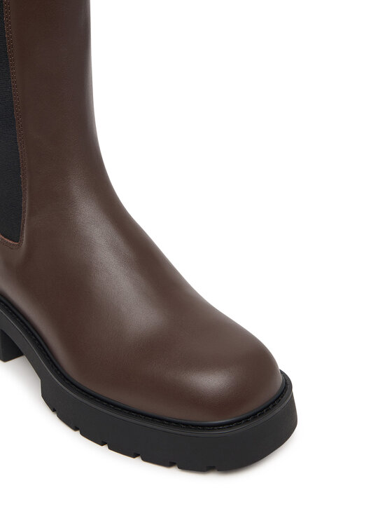 Calvin Klein Bokacsizma Calvin Klein Chunky Mid Chelsea Boot Lth YW0YW01909 Sötétbarna