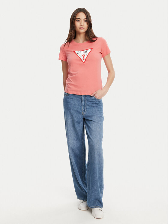 Guess Guess Футболка W1YI1B I3Z14 Кораловий Regular Fit