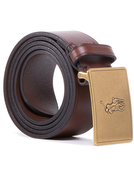 Polo Ralph Lauren Чоловічий ремінь Polo Ralph Lauren 36Mm Pp Plaque Belt 405691693002 Коричневий