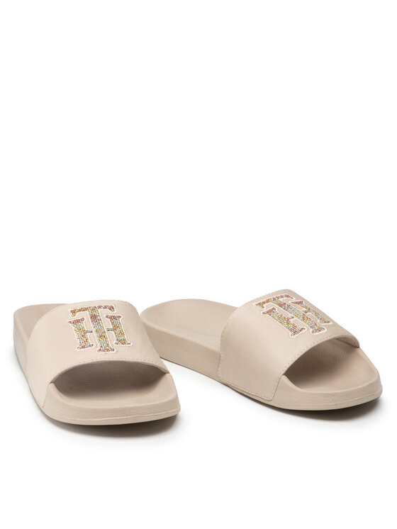 Tommy Hilfiger Šľapky Tommy Hilfiger Th Logo Pool Slide FW0FW06420 Béžová