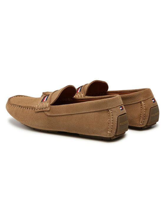 Tommy Hilfiger Μοκασίνια Tommy Hilfiger Iconic Rwb Suede Driver FM0FM03482 Καφέ