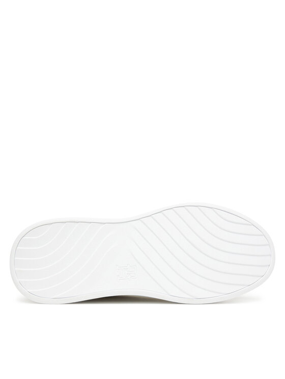 Tommy Hilfiger Sneakersy Tommy Hilfiger Monogram Platform Snk FW0FW09155 Écru
