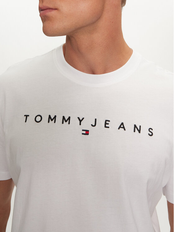 Tommy Jeans Tommy Jeans T-Shirt Linear Logo DM0DM20744 Λευκό Regular Fit