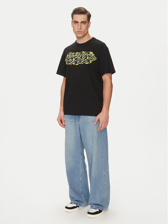 Karl Kani Karl Kani T-shirt Woven Signature Heat 60300355 Nero Regular Fit
