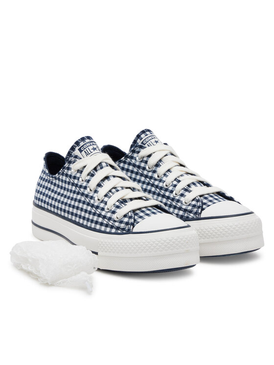 Converse Кеди Converse Chuck Taylor All Star Lift Platform Gingham A13664C Cиній