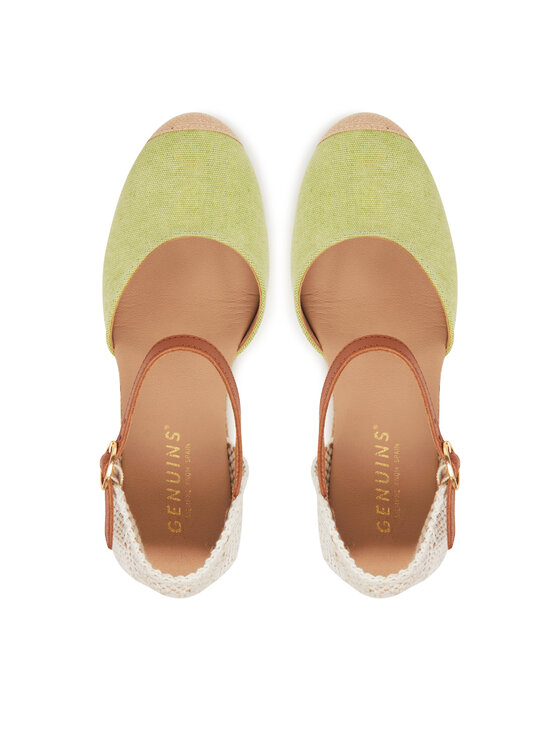 Genuins Espadrilky Genuins Carina Canvas G106388 Zelená