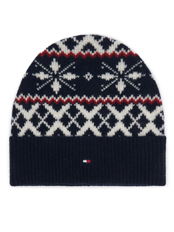 Tommy Hilfiger Шапка Tommy Hilfiger Th Flag Fairisle AM0AM14860 Тъмносин