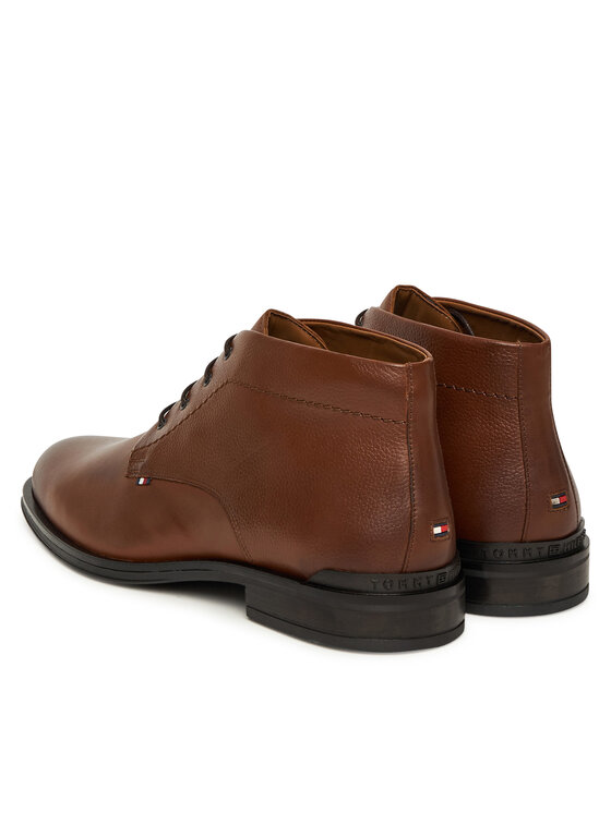 Tommy Hilfiger Зимни обувки Tommy Hilfiger Corporate Hilfiger Lth Boot FM0FM05697 Кафяв