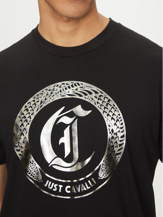 Just Cavalli Just Cavalli Majica 78OAHT14 Črna Regular Fit